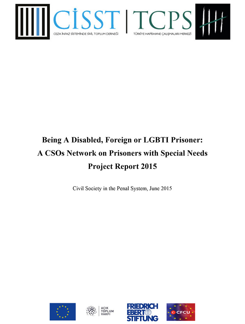 Being A Disabled, Foreign or LGBTI Prisoner: A CSOs Network on Prisoners with Special Needs Project Report 2015