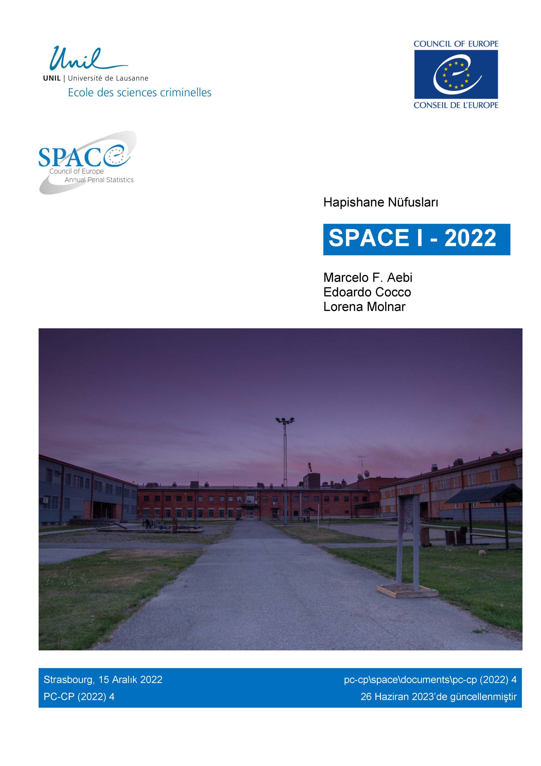 Avrupa Konseyi Yıllık Ceza İstatistikleri – SPACE I 2022