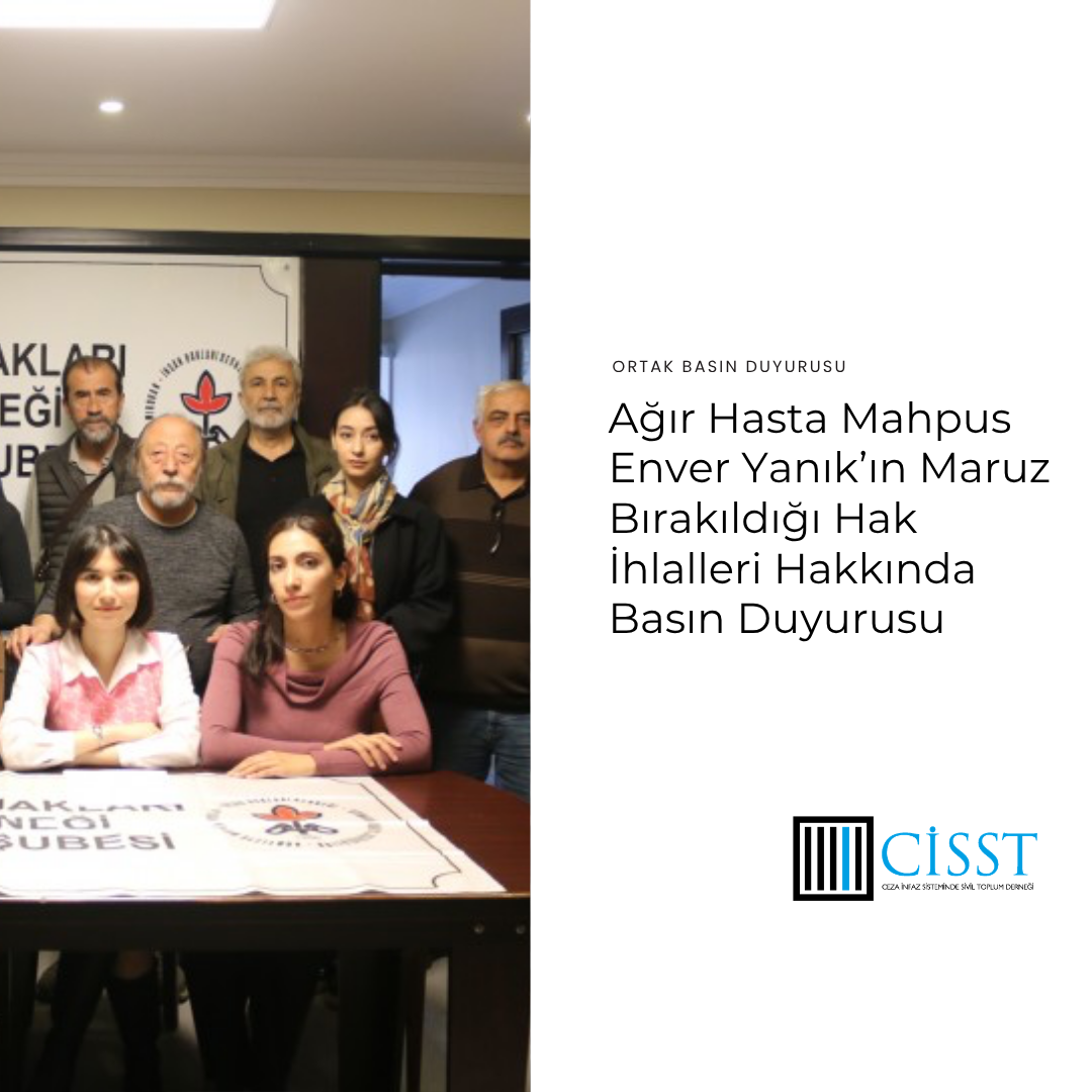 Sağ tarafta basın duyurusundan bir kare var. Sol tarafta ise başlık ve CİSST logosu yer almakta.